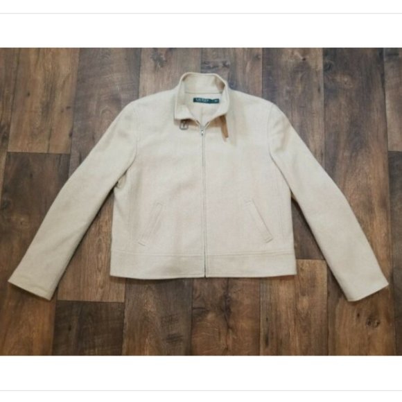 Ralph Lauren Wool Blazer w/ suede buckle collar/ elbow patches Jacket - Picture 6 of 12